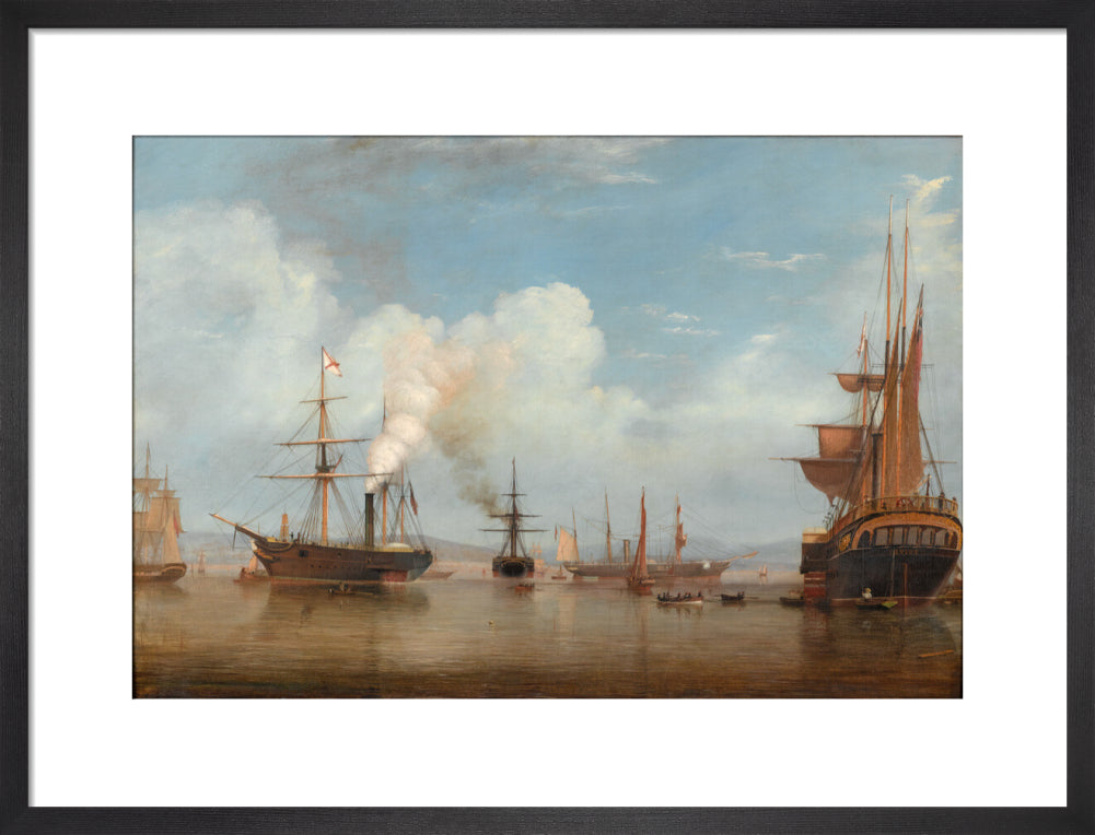 Painting. Royal Mail Steamers, 1835-1845. art print medium black Art Print - Science Museum Shop