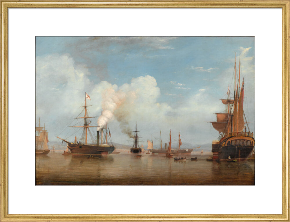 Painting. Royal Mail Steamers, 1835-1845. art print large gold Art Print - Science Museum Shop