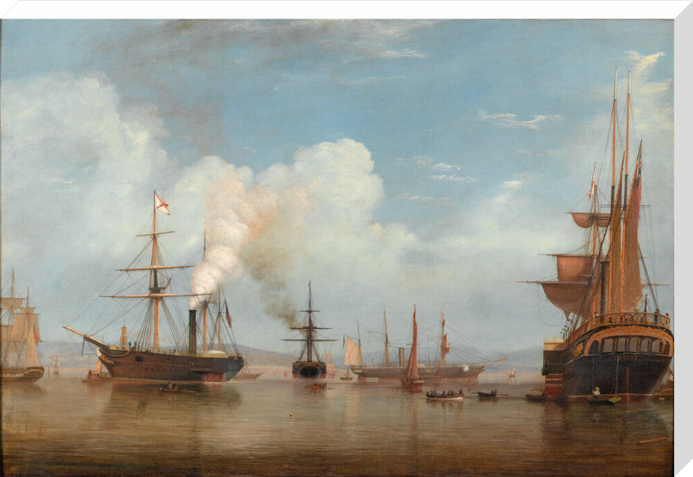 Painting. Royal Mail Steamers, 1835-1845. stretched canvas extra large none Art Print - Science Museum Shop