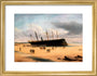 SS 'Great Britain' ashore in Dundrum Bay, Ireland, 1846. art print small gold Art Print - Science Museum Shop
