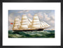 'Torrens', iron full-rigged ship, 1875. art print small black Art Print - Science Museum Shop