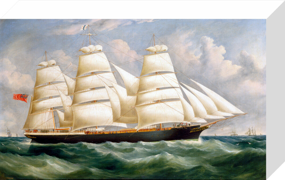 'Torrens', iron full-rigged ship, 1875. stretched canvas small none Art Print - Science Museum Shop