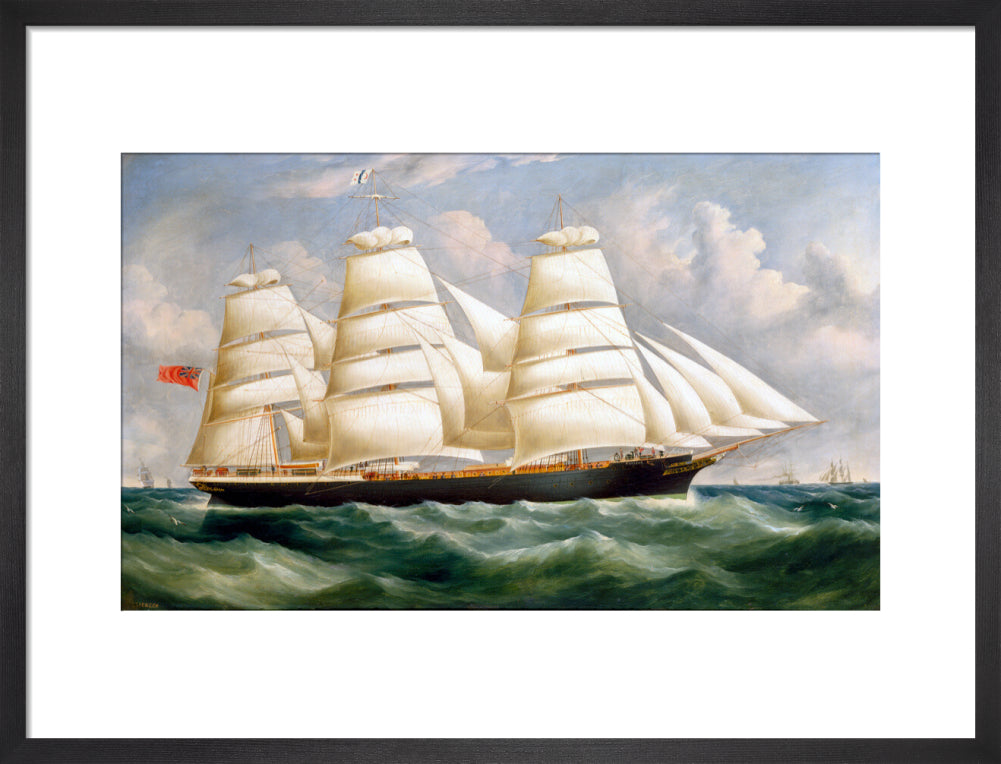 'Torrens', iron full-rigged ship, 1875. art print medium black Art Print - Science Museum Shop