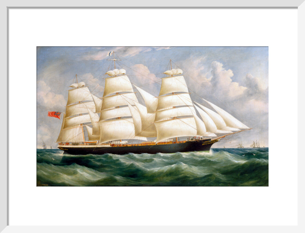'Torrens', iron full-rigged ship, 1875. art print medium white Art Print - Science Museum Shop
