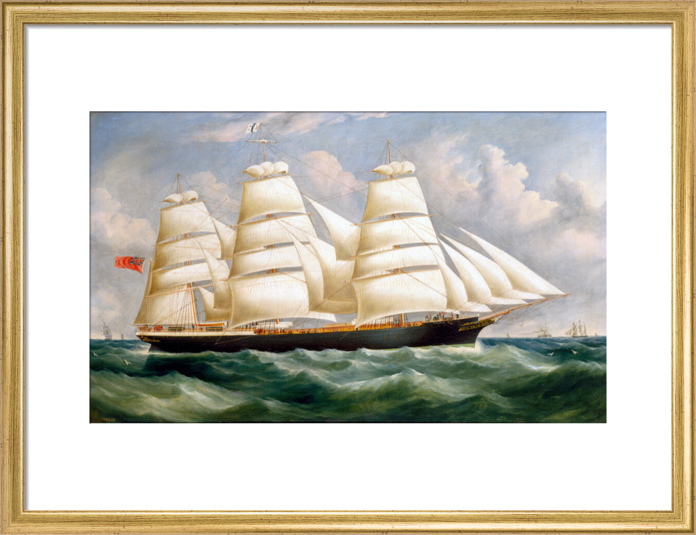 'Torrens', iron full-rigged ship, 1875. art print medium gold Art Print - Science Museum Shop