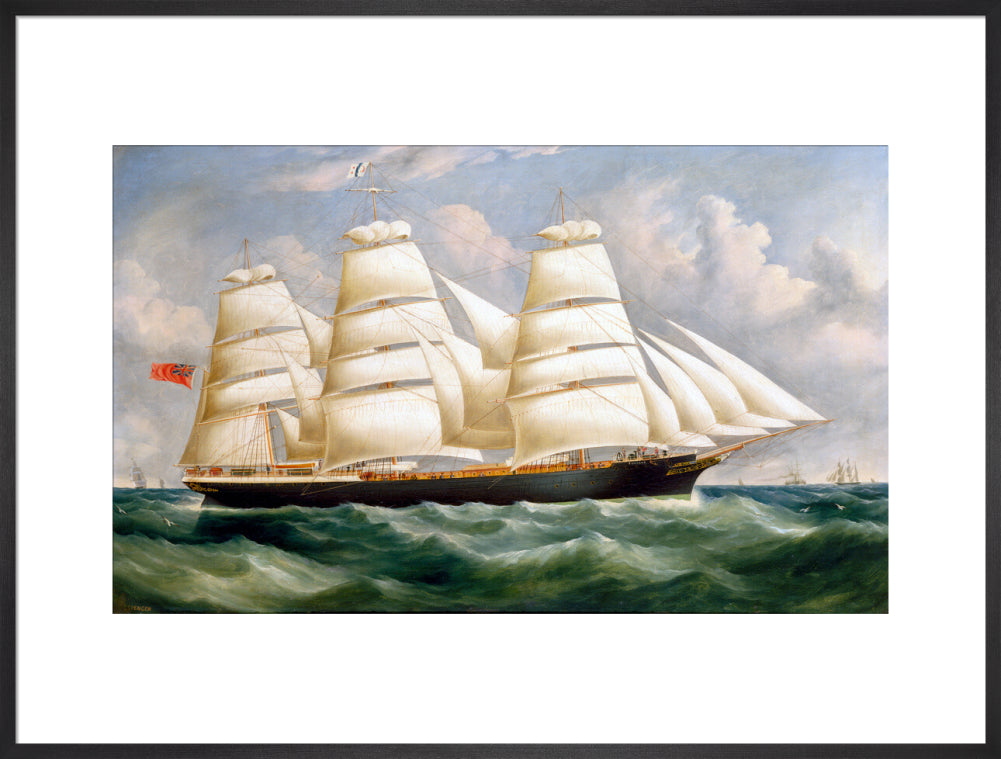 'Torrens', iron full-rigged ship, 1875. art print extra large black Art Print - Science Museum Shop