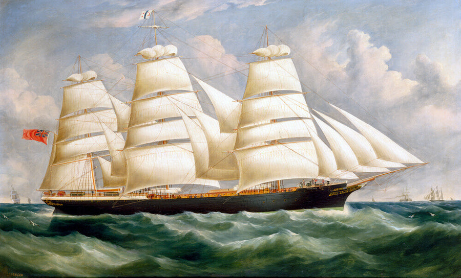'Torrens', iron full-rigged ship, 1875. Art Print - Science Museum Shop