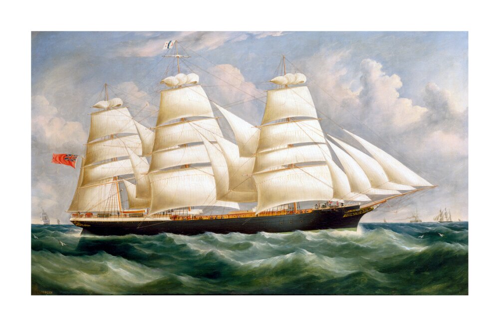 'Torrens', iron full-rigged ship, 1875. unstretched canvas extra large none Art Print - Science Museum Shop