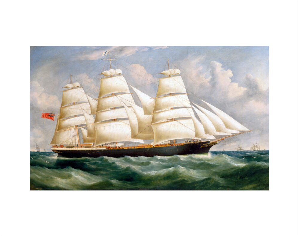 'Torrens', iron full-rigged ship, 1875. art print extra small none Art Print - Science Museum Shop