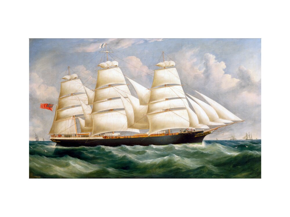 'Torrens', iron full-rigged ship, 1875. art print small none Art Print - Science Museum Shop
