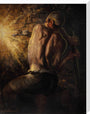 Miner wedging down coal, 1937-1938. stretched canvas large none Art Print - Science Museum Shop