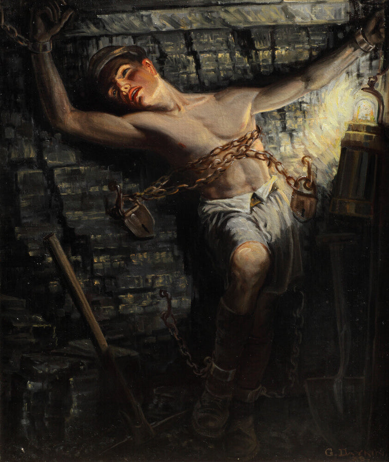 Symbolic: The Miner 'Enslaved', 1938. Art Print - Science Museum Shop