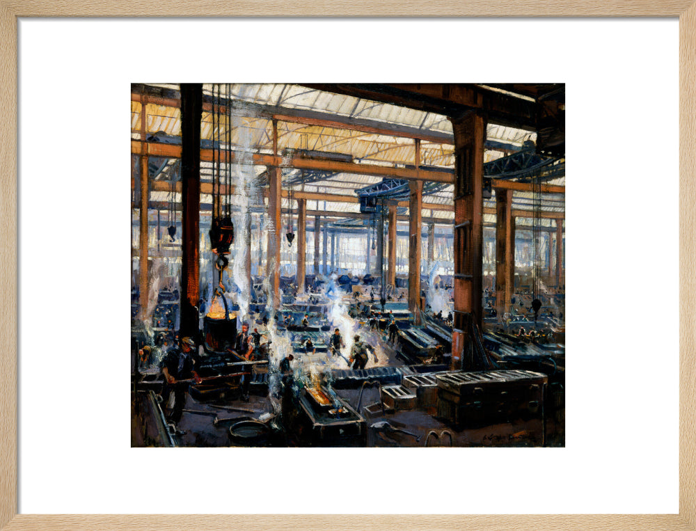 'Industrial Workshop (a steel works)', 1910. art print medium natural Art Print - Science Museum Shop