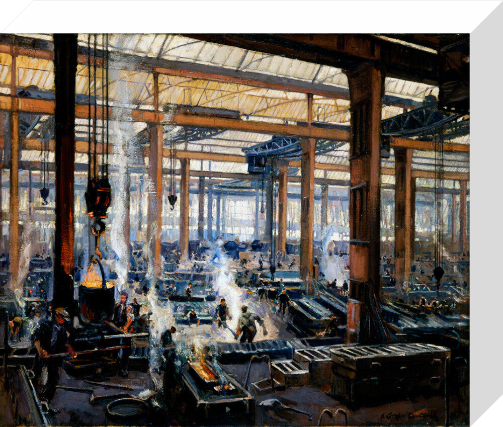 'Industrial Workshop (a steel works)', 1910. stretched canvas small none Art Print - Science Museum Shop