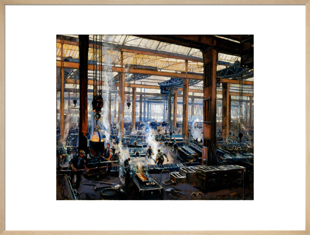 'Industrial Workshop (a steel works)', 1910. art print extra large natural Art Print - Science Museum Shop