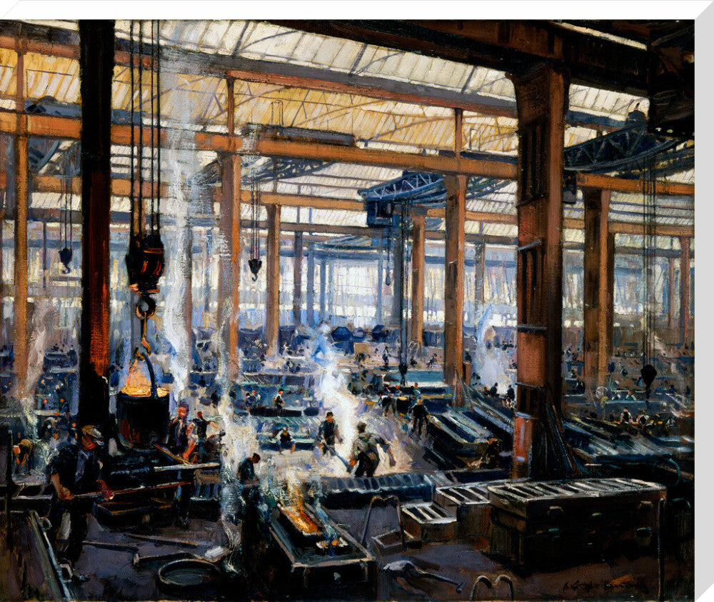 'Industrial Workshop (a steel works)', 1910. stretched canvas extra large none Art Print - Science Museum Shop
