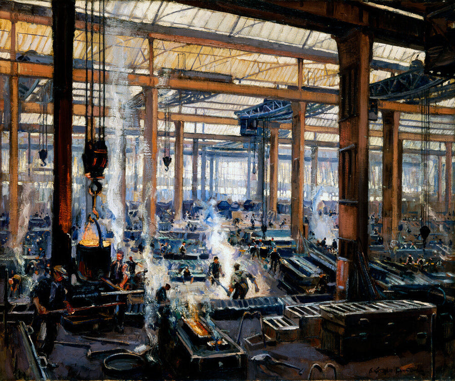 'Industrial Workshop (a steel works)', 1910. Art Print - Science Museum Shop