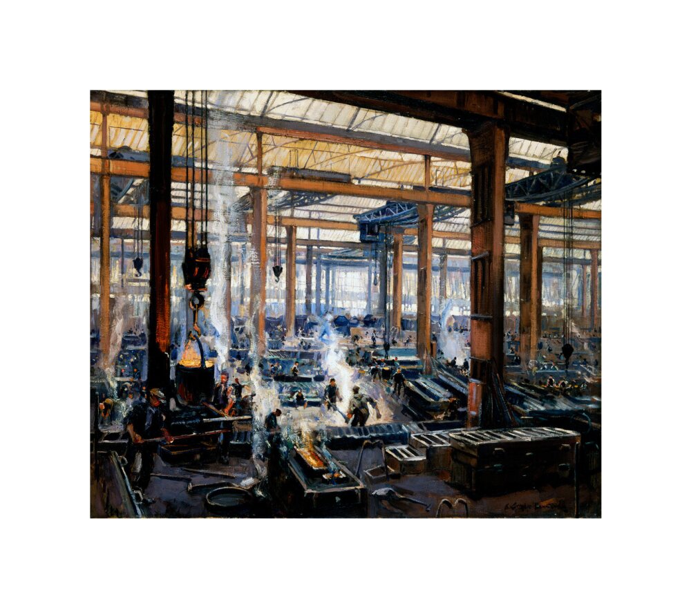 'Industrial Workshop (a steel works)', 1910. unstretched canvas small none Art Print - Science Museum Shop
