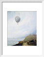 'Balloon Over Cliffs', Dover, Kent, 1840. art print small white Art Print - Science Museum Shop