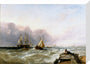 'Shipping off the Dutch Coast', c 1830. stretched canvas medium none Art Print - Science Museum Shop