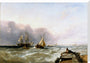 'Shipping off the Dutch Coast', c 1830. stretched canvas extra large none Art Print - Science Museum Shop
