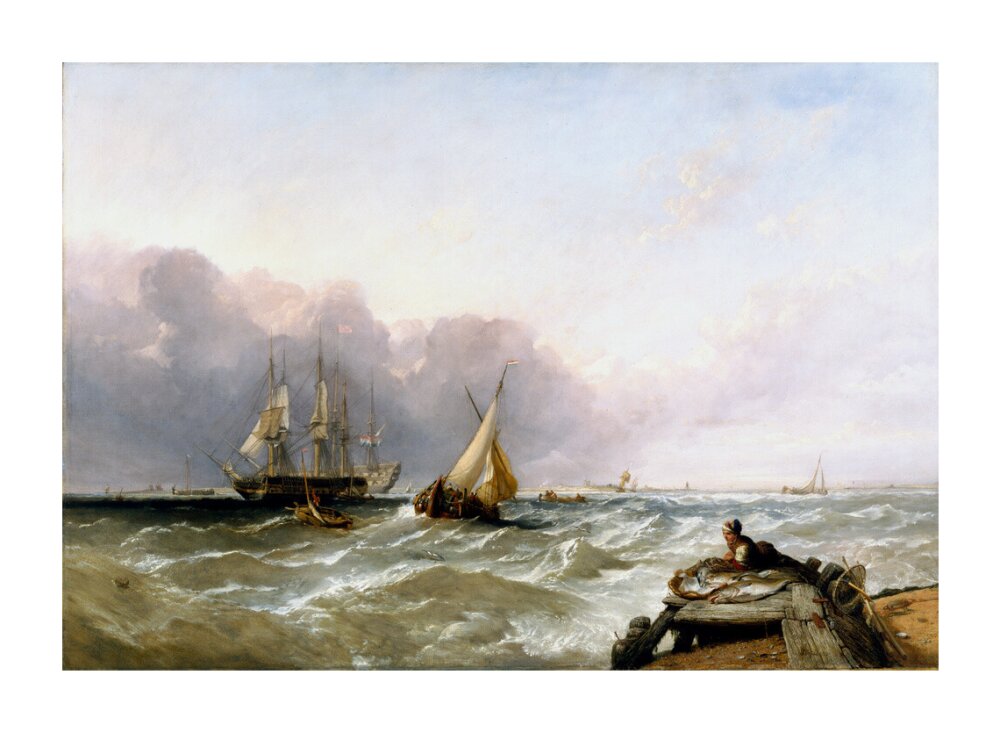 'Shipping off the Dutch Coast', c 1830. unstretched canvas extra large none Art Print - Science Museum Shop