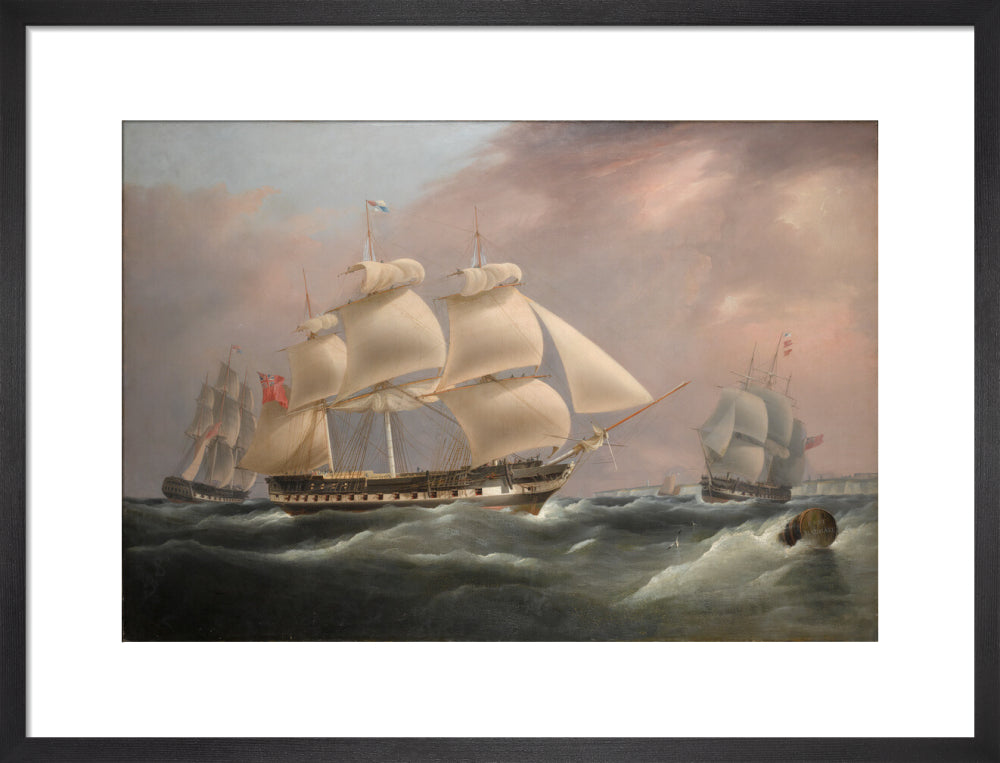 'East Indiaman Herefordshire', 1815. art print medium black Art Print - Science Museum Shop