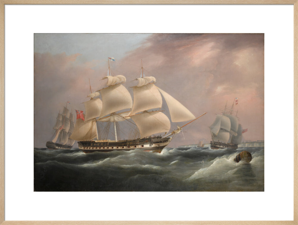 'East Indiaman Herefordshire', 1815. art print extra large natural Art Print - Science Museum Shop