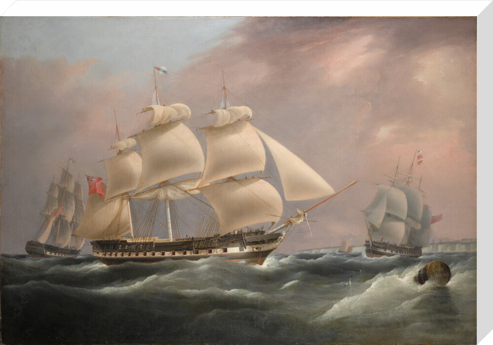 'East Indiaman Herefordshire', 1815. stretched canvas large none Art Print - Science Museum Shop
