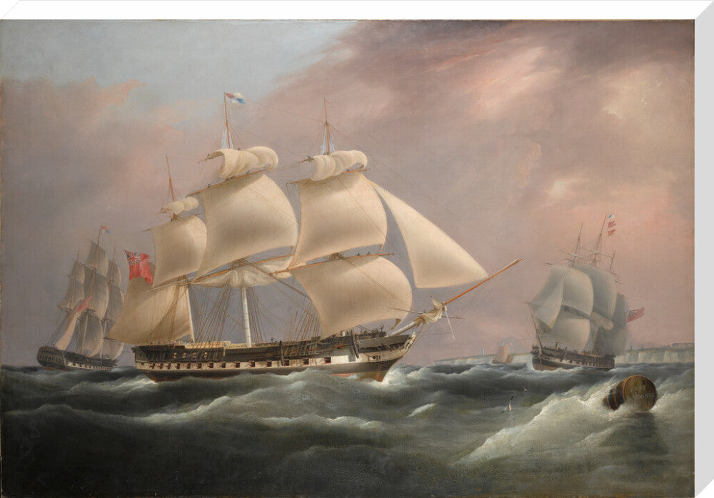 'East Indiaman Herefordshire', 1815. stretched canvas extra large none Art Print - Science Museum Shop