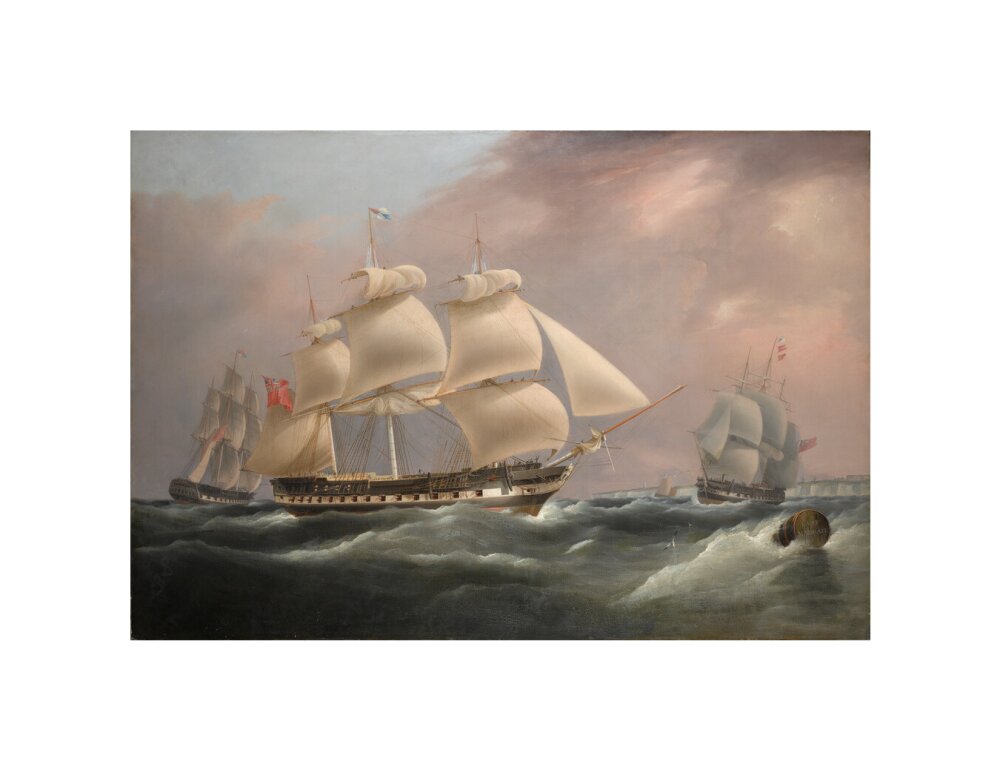 'East Indiaman Herefordshire', 1815. unstretched canvas small none Art Print - Science Museum Shop