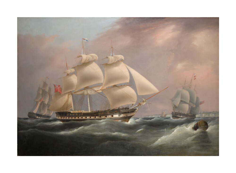 'East Indiaman Herefordshire', 1815. unstretched canvas large none Art Print - Science Museum Shop