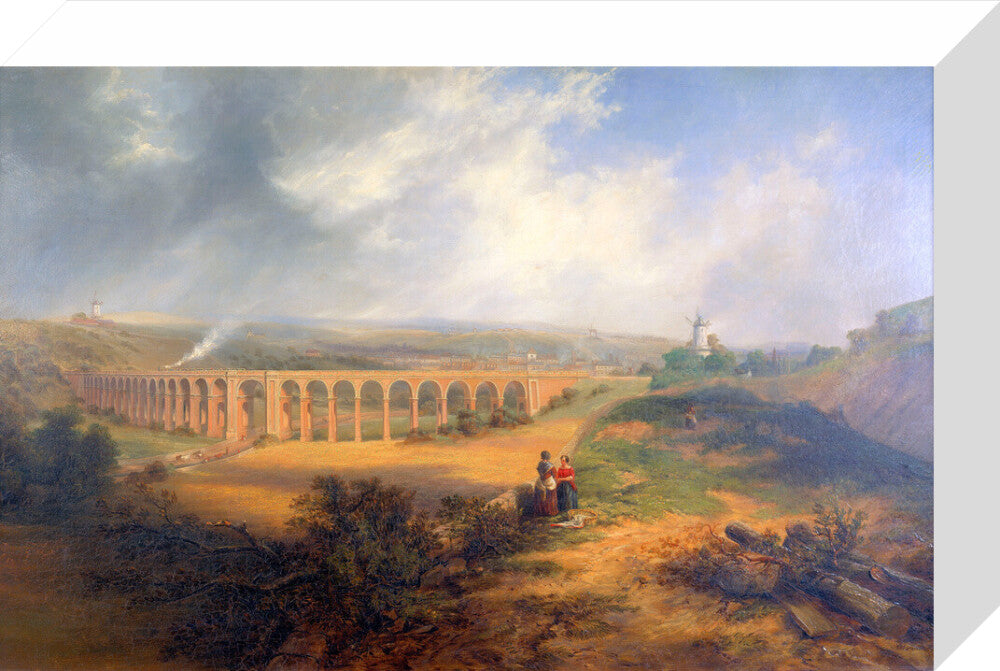 'The London Road Viaduct', Brighton, 1848. stretched canvas small none Art Print - Science Museum Shop