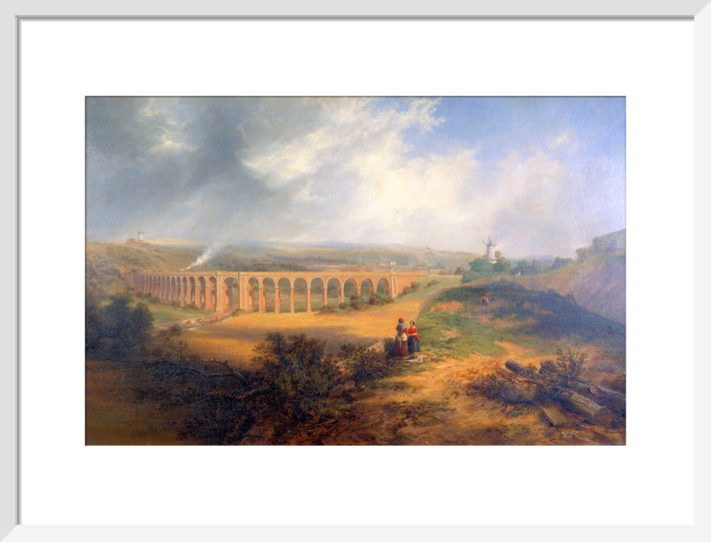 'The London Road Viaduct', Brighton, 1848. art print medium white Art Print - Science Museum Shop