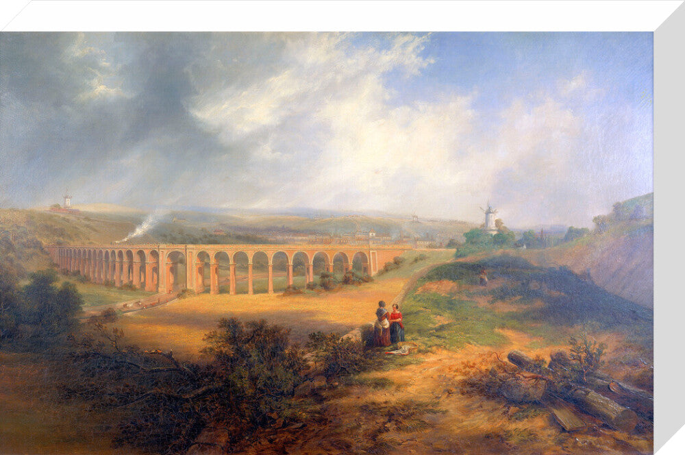 'The London Road Viaduct', Brighton, 1848. stretched canvas medium none Art Print - Science Museum Shop