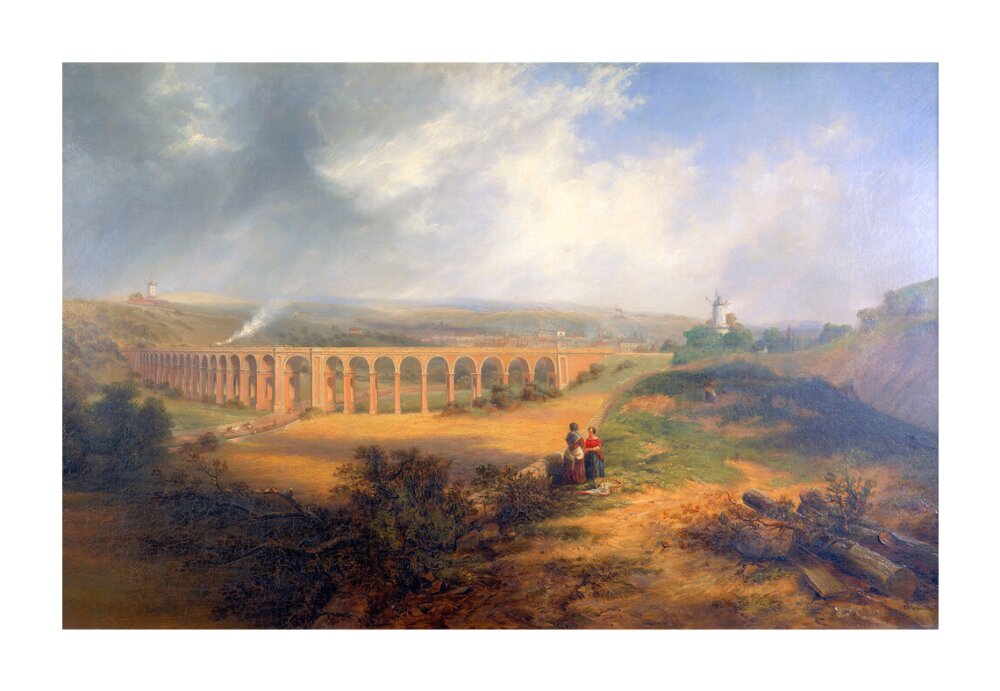 'The London Road Viaduct', Brighton, 1848. unstretched canvas extra large none Art Print - Science Museum Shop