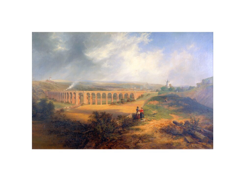 'The London Road Viaduct', Brighton, 1848. unstretched canvas small none Art Print - Science Museum Shop