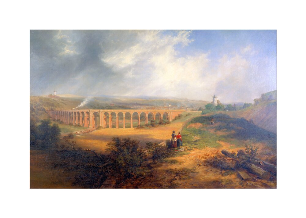 'The London Road Viaduct', Brighton, 1848. unstretched canvas medium none Art Print - Science Museum Shop
