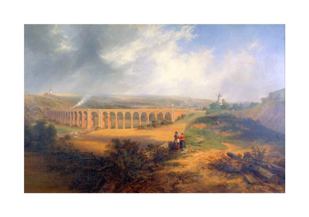 'The London Road Viaduct', Brighton, 1848. unstretched canvas large none Art Print - Science Museum Shop