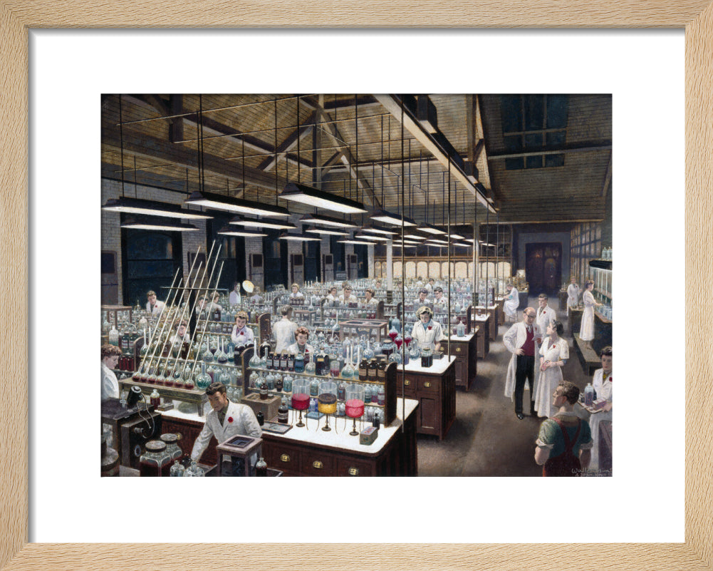 Analytical chemistry laboratory, 11 November 1957. art print extra small natural Art Print - Science Museum Shop