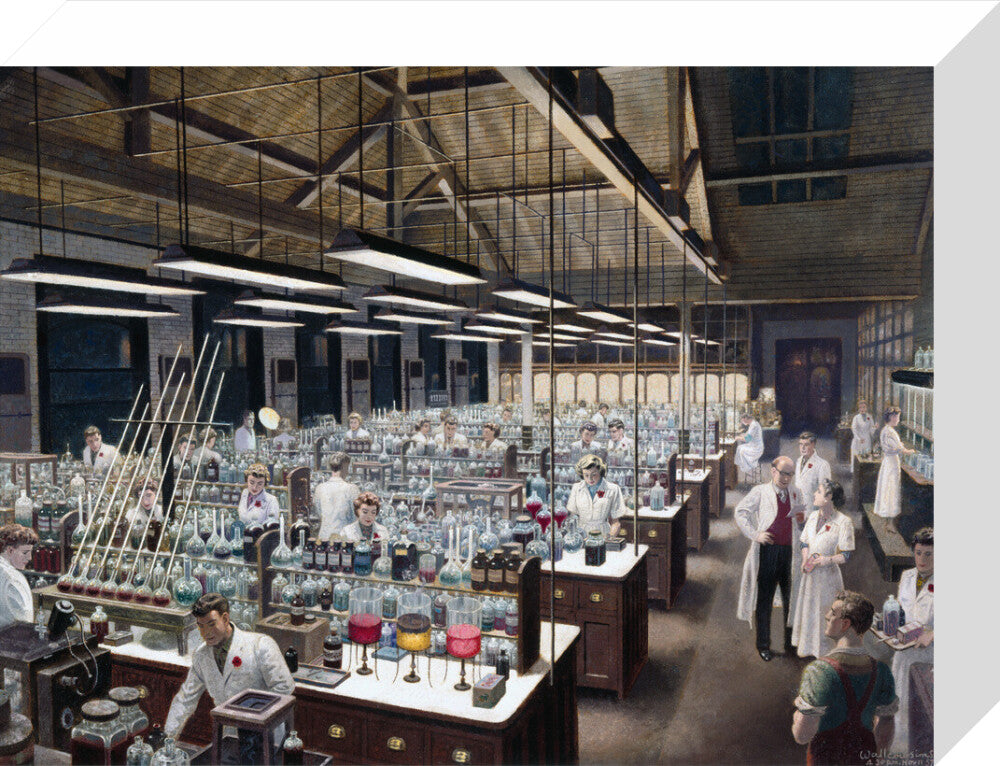Analytical chemistry laboratory, 11 November 1957. stretched canvas small none Art Print - Science Museum Shop