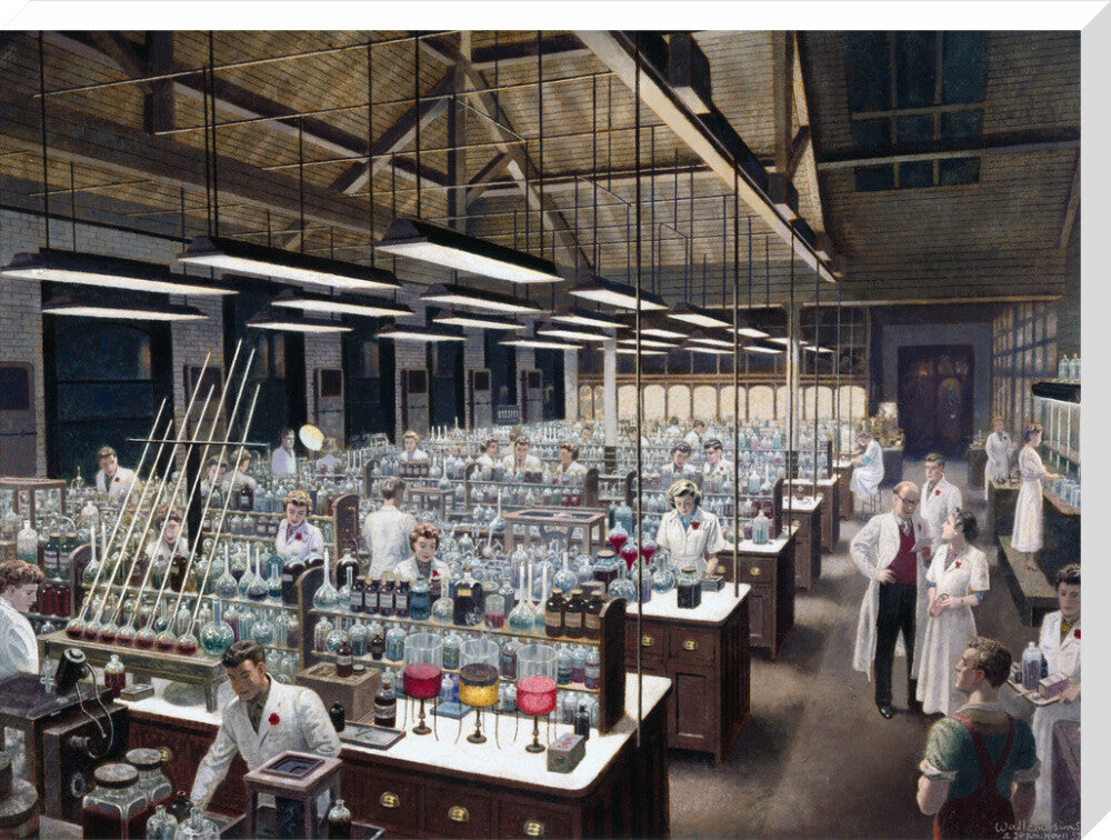 Analytical chemistry laboratory, 11 November 1957. stretched canvas extra large none Art Print - Science Museum Shop