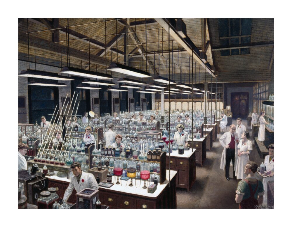 Analytical chemistry laboratory, 11 November 1957. unstretched canvas extra large none Art Print - Science Museum Shop