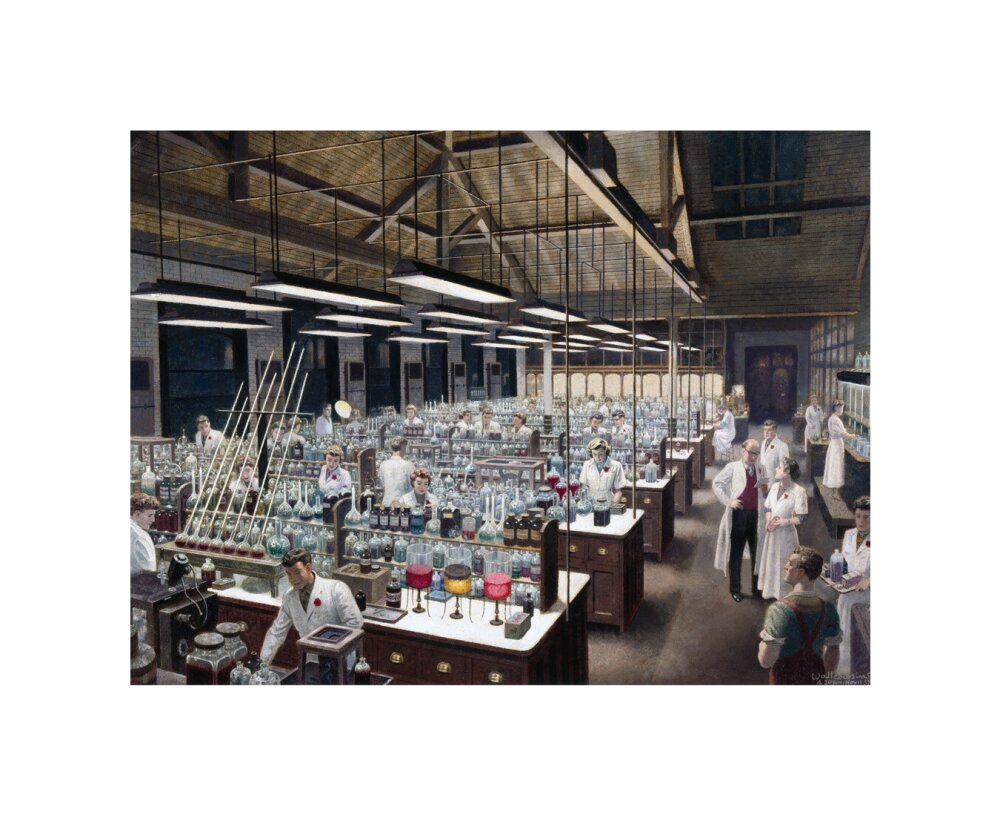 Analytical chemistry laboratory, 11 November 1957. unstretched canvas small none Art Print - Science Museum Shop