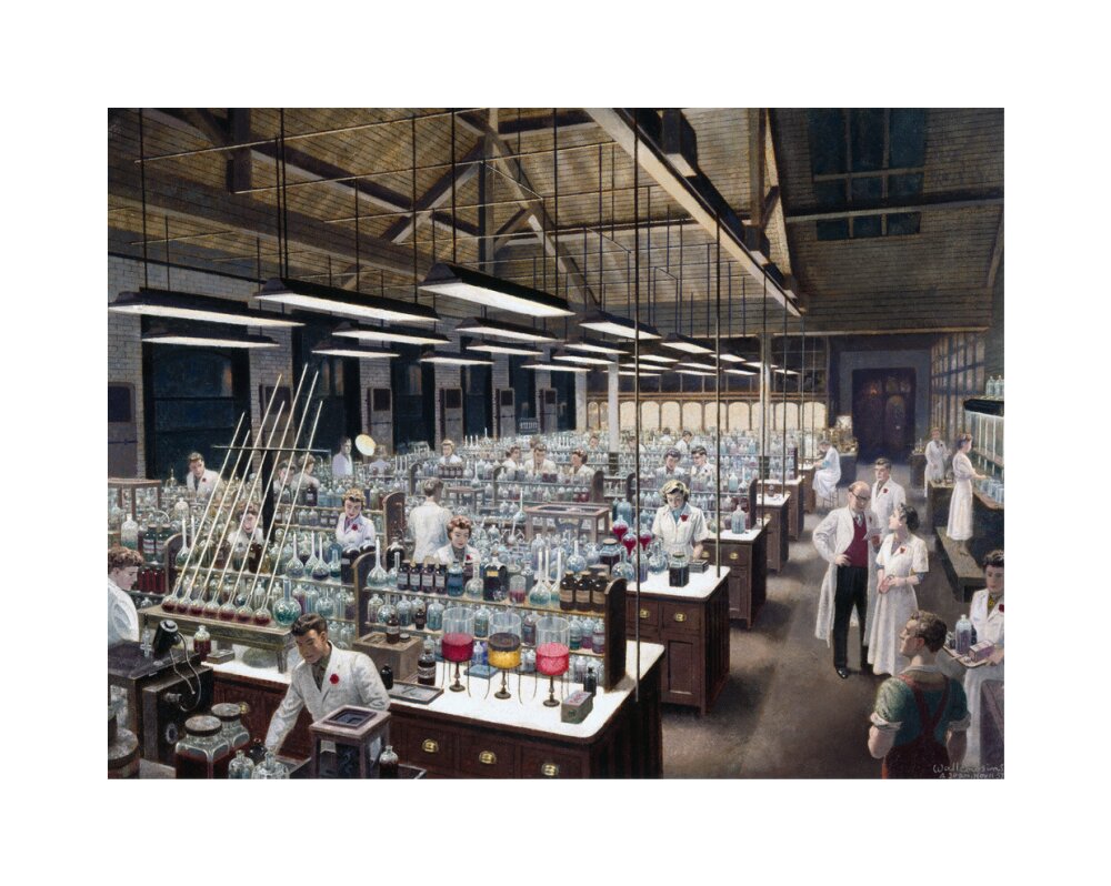 Analytical chemistry laboratory, 11 November 1957. unstretched canvas medium none Art Print - Science Museum Shop