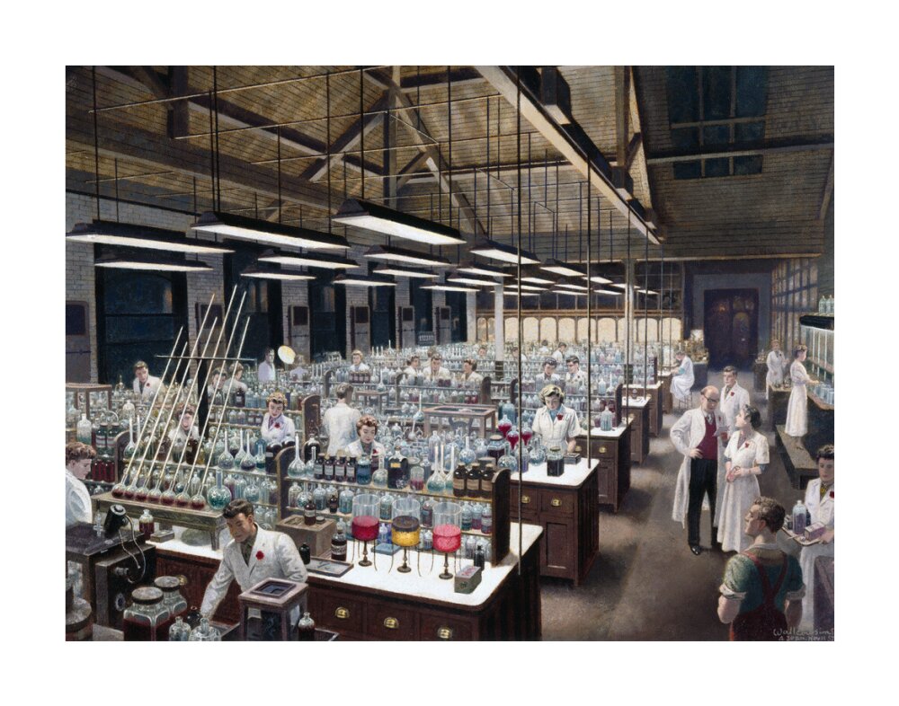 Analytical chemistry laboratory, 11 November 1957. unstretched canvas large none Art Print - Science Museum Shop