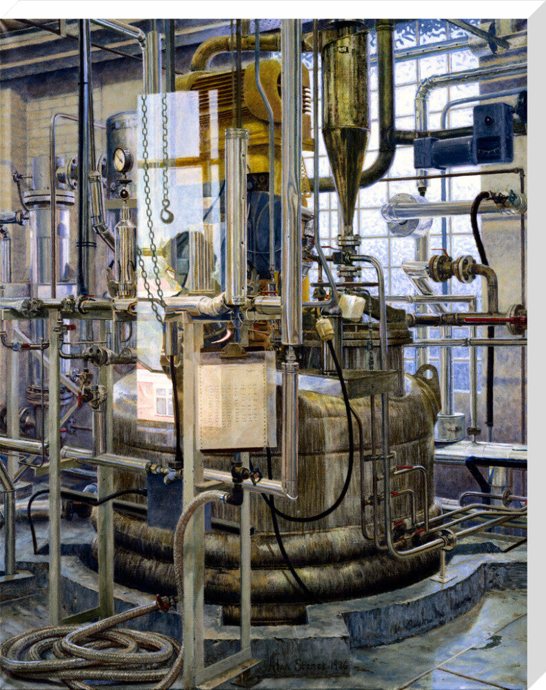 The production of insulin by fermentation, 1986. stretched canvas extra large none Art Print - Science Museum Shop
