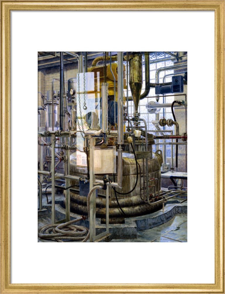 The production of insulin by fermentation, 1986. art print medium gold Art Print - Science Museum Shop