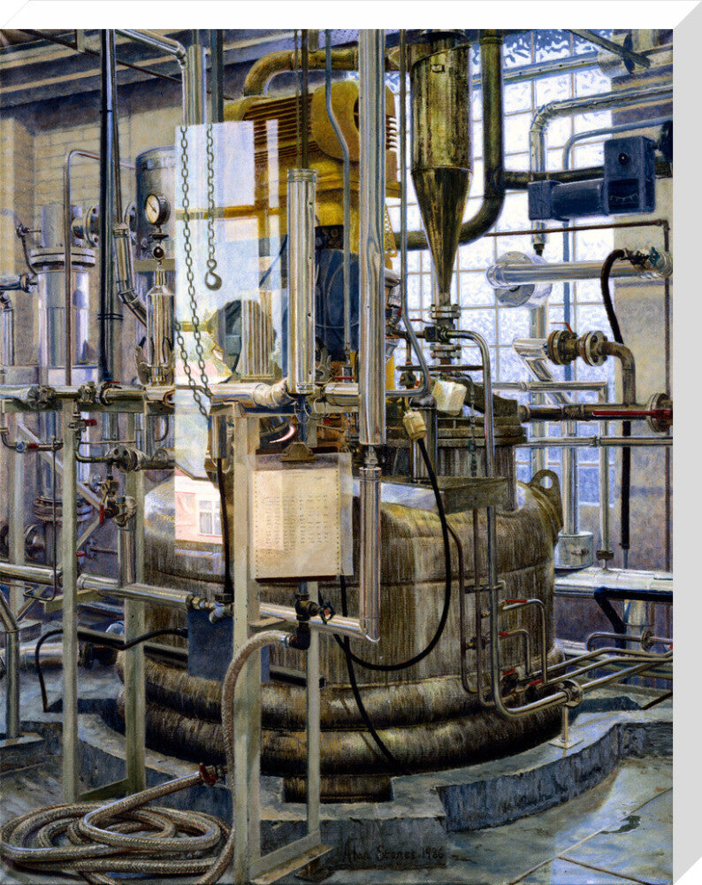 The production of insulin by fermentation, 1986. stretched canvas large none Art Print - Science Museum Shop