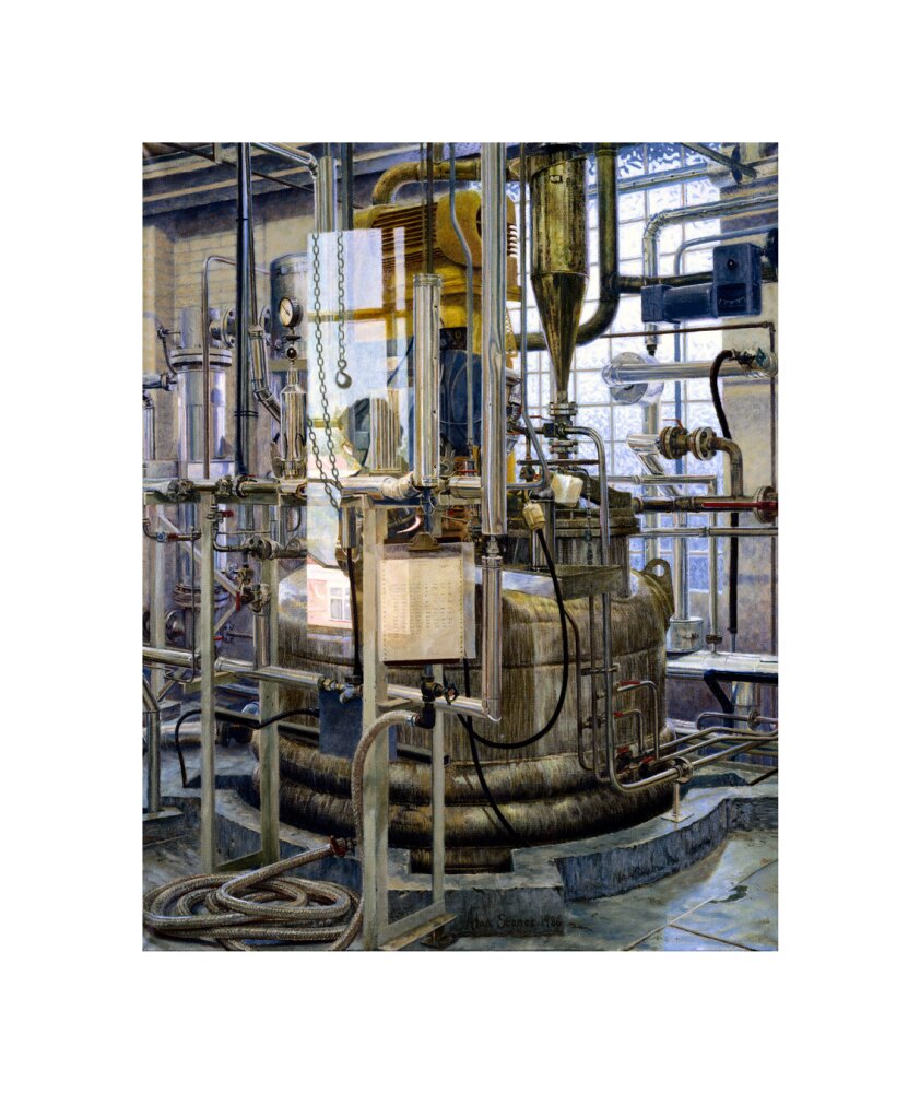 The production of insulin by fermentation, 1986. unstretched canvas small none Art Print - Science Museum Shop